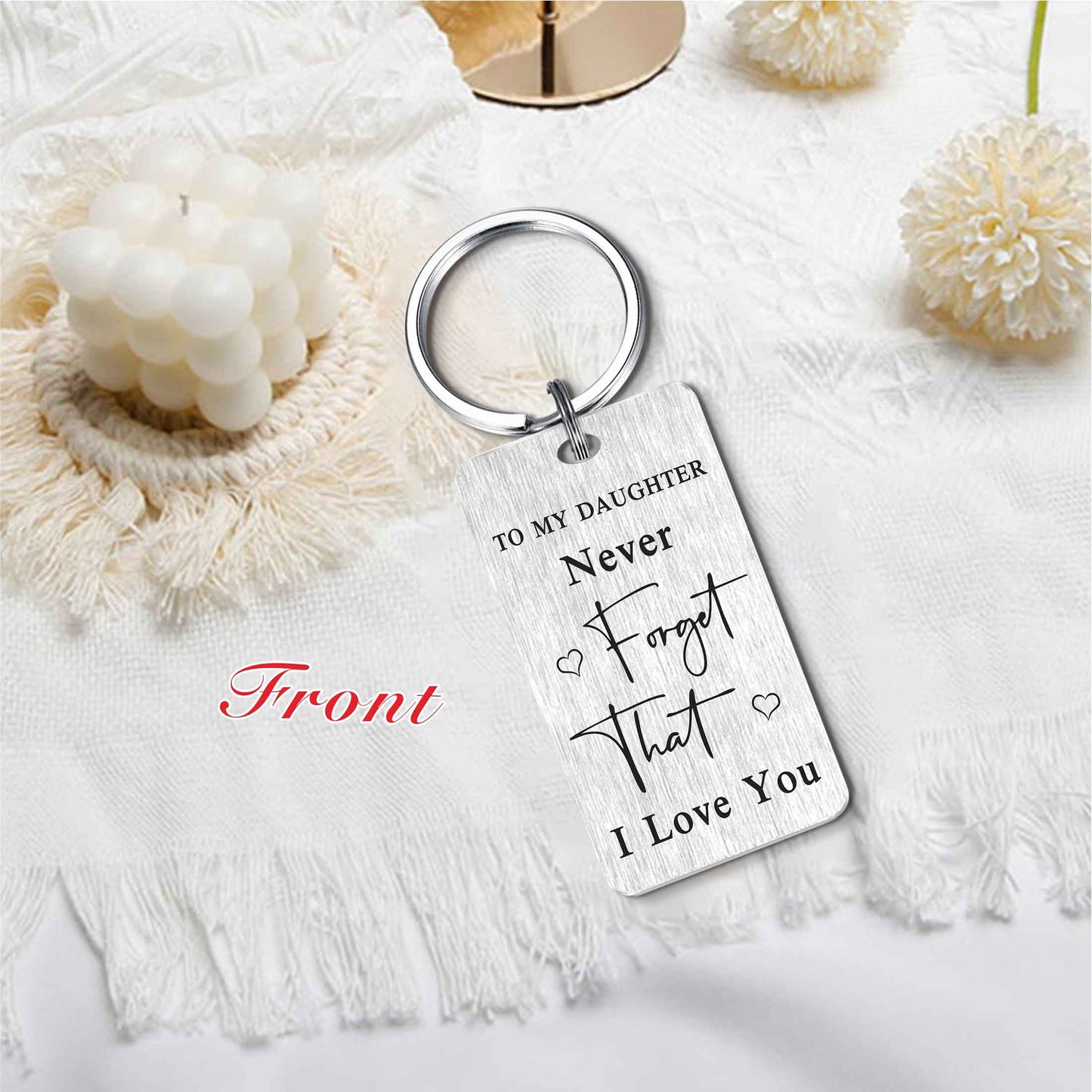 Daughter Gifts, Mother'S Day Gifts for Daughter, to My Daughter Never Forget I Love You Keychain